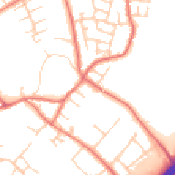 Daytime road noise heatmap for L31 3EX