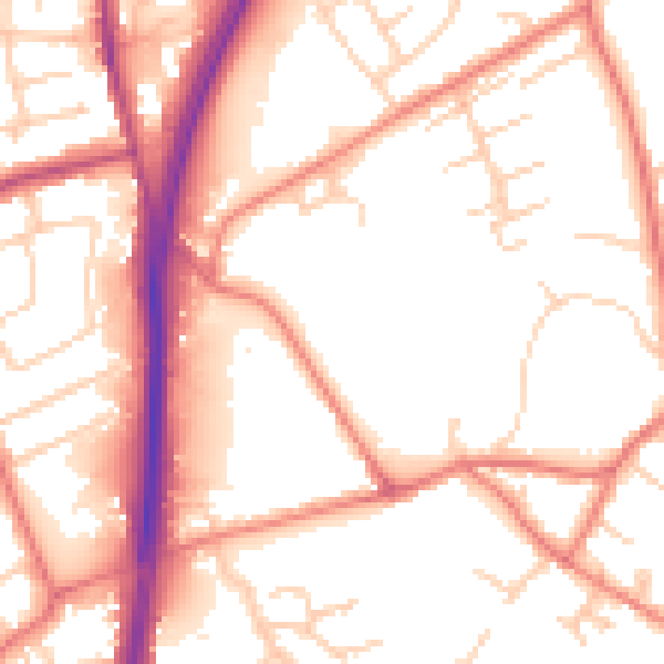 Daytime road noise heatmap for L31 3FB