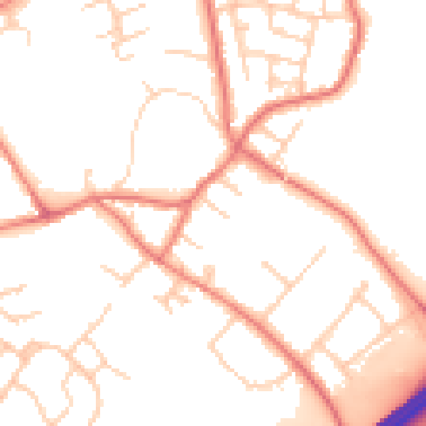 Daytime road noise heatmap for L31 3HB