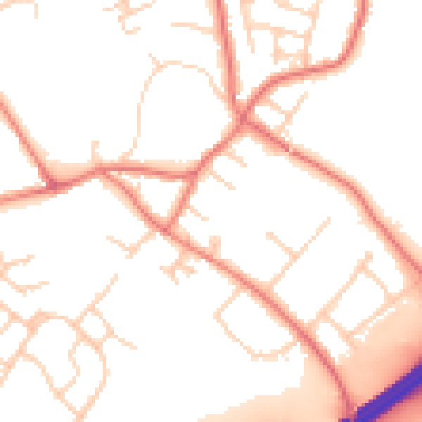 Daytime road noise heatmap for L31 3HE