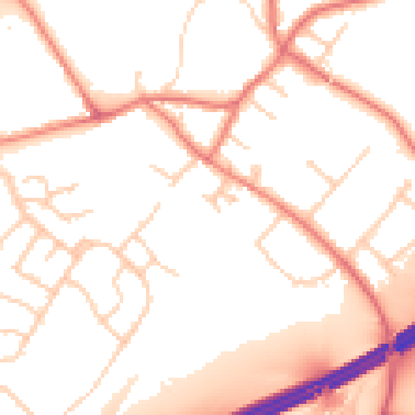 Daytime road noise heatmap for L31 3HU