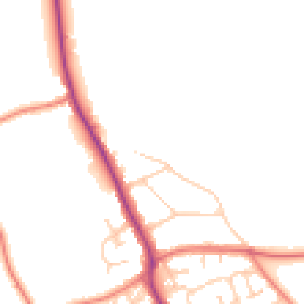 Daytime road noise heatmap for L31 4DL