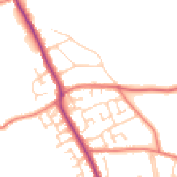 Daytime road noise heatmap for L31 4DQ