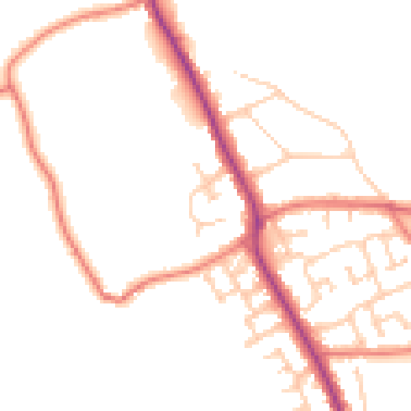 Daytime road noise heatmap for L31 4ED