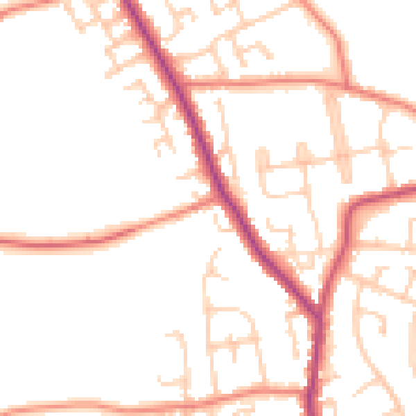 Daytime road noise heatmap for L31 4EL