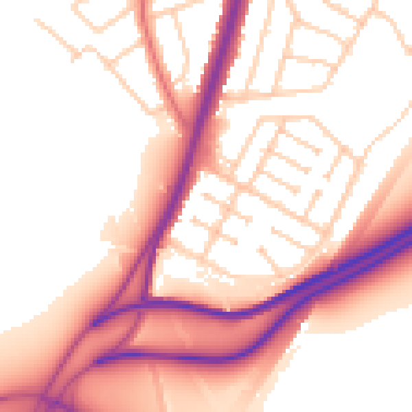 Daytime road noise heatmap for L31 5JP