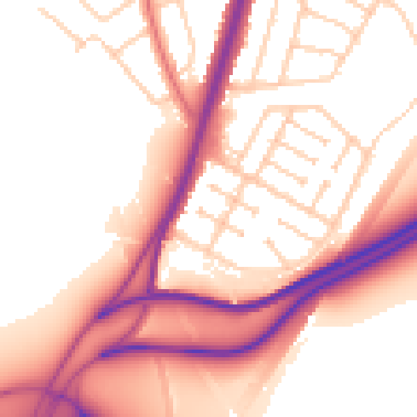 Daytime road noise heatmap for L31 5JR