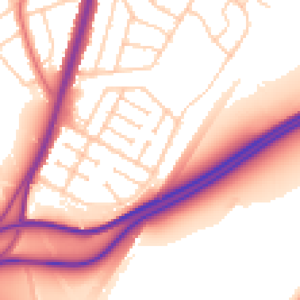 Daytime road noise heatmap for L31 5JU