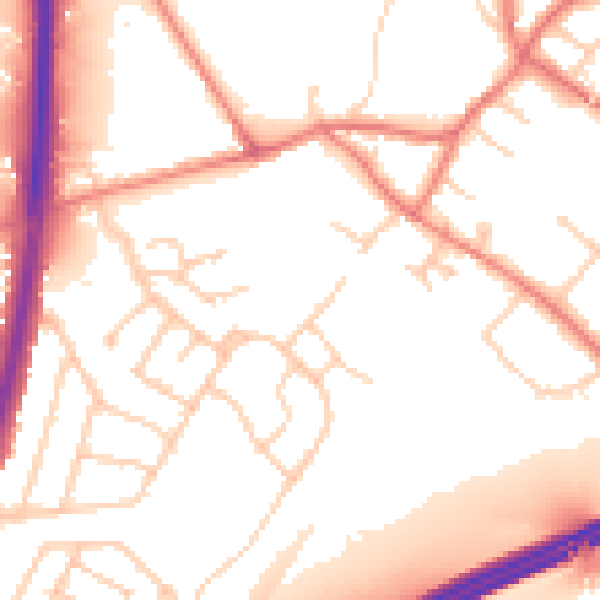 Daytime road noise heatmap for L31 5LX