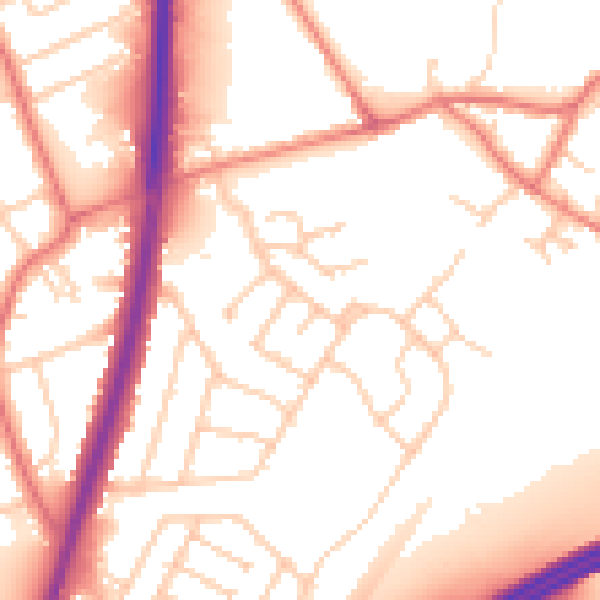 Daytime road noise heatmap for L31 5LY