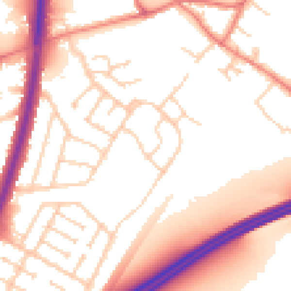 Daytime road noise heatmap for L31 5PB