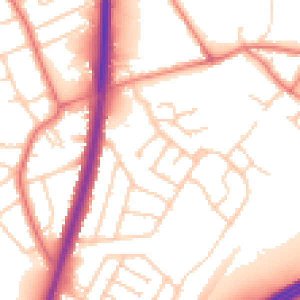 Daytime road noise heatmap for L31 5PD
