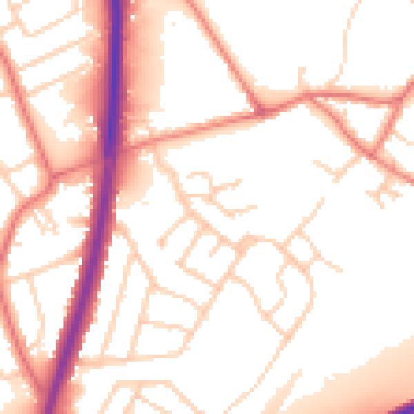 Daytime road noise heatmap for L31 5PL