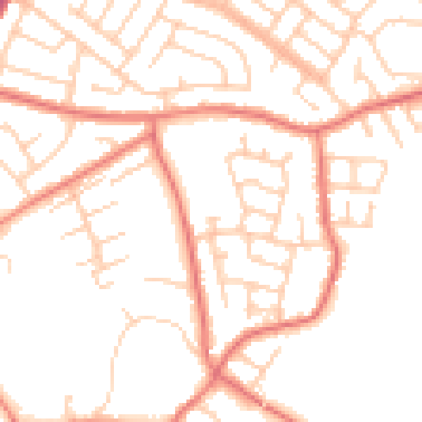 Daytime road noise heatmap for L31 6BD