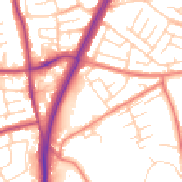 Daytime road noise heatmap for L31 6BN