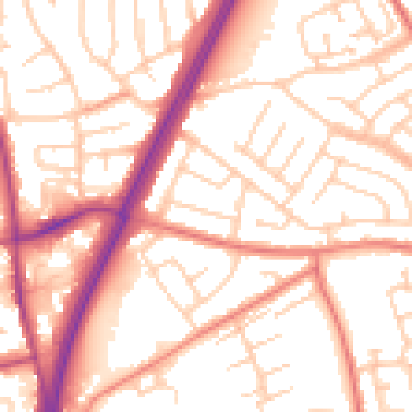 Daytime road noise heatmap for L31 6BX