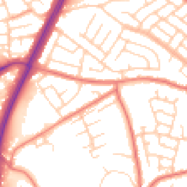 Daytime road noise heatmap for L31 6DL