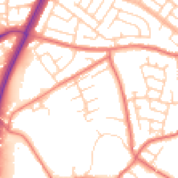 Daytime road noise heatmap for L31 6DS