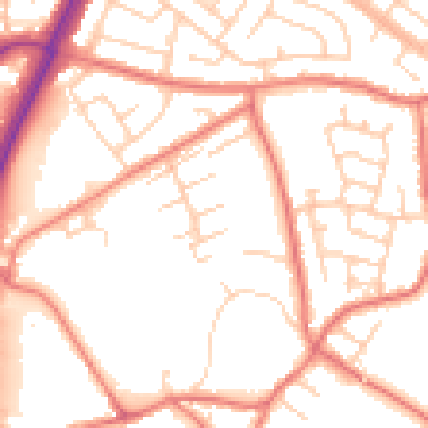 Daytime road noise heatmap for L31 6DT