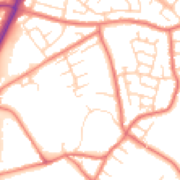 Daytime road noise heatmap for L31 6DU