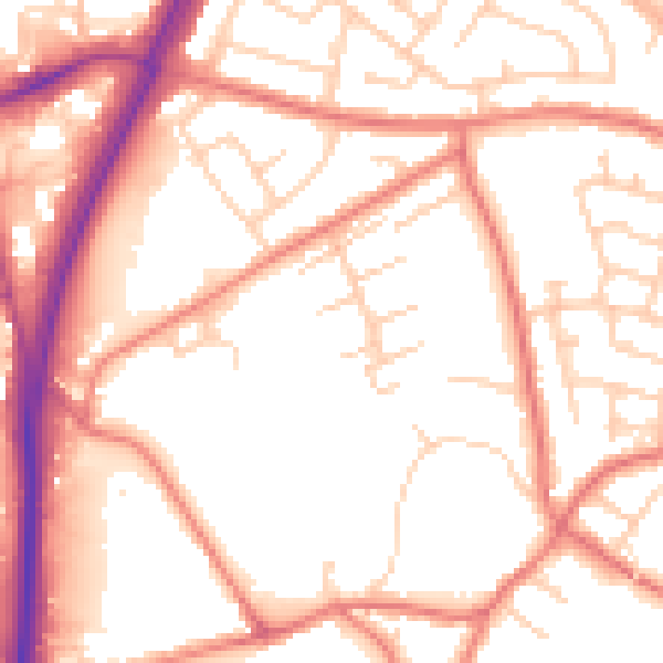 Daytime road noise heatmap for L31 6DX
