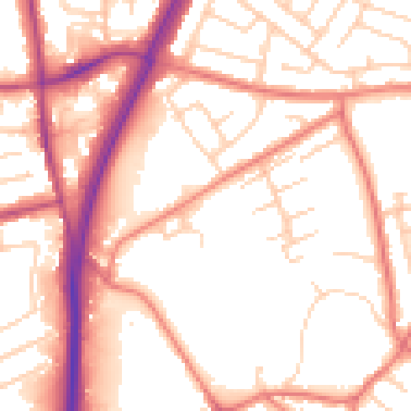 Daytime road noise heatmap for L31 6EP