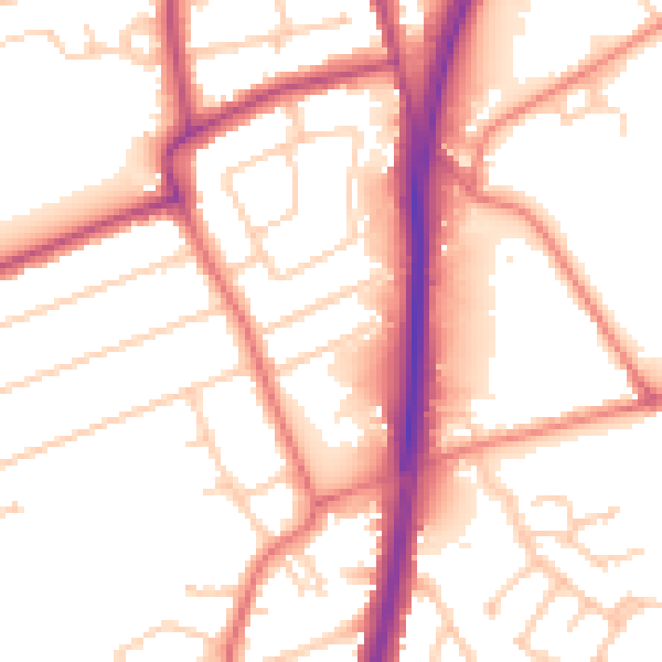 Daytime road noise heatmap for L31 7AX