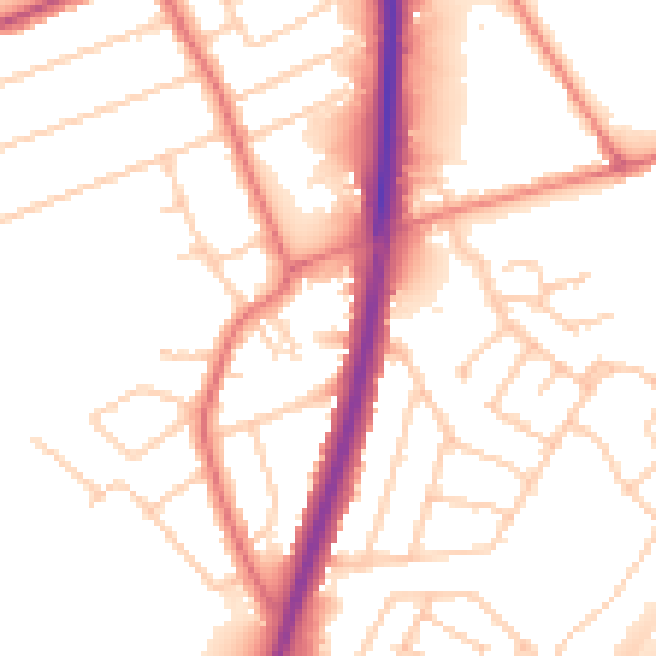 Daytime road noise heatmap for L31 7BD