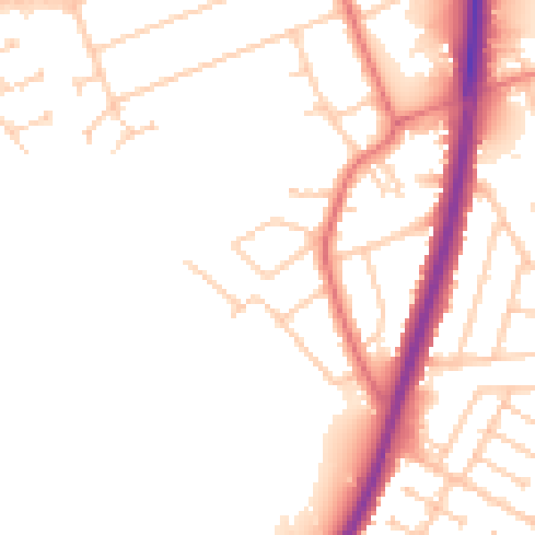 Daytime road noise heatmap for L31 7BJ