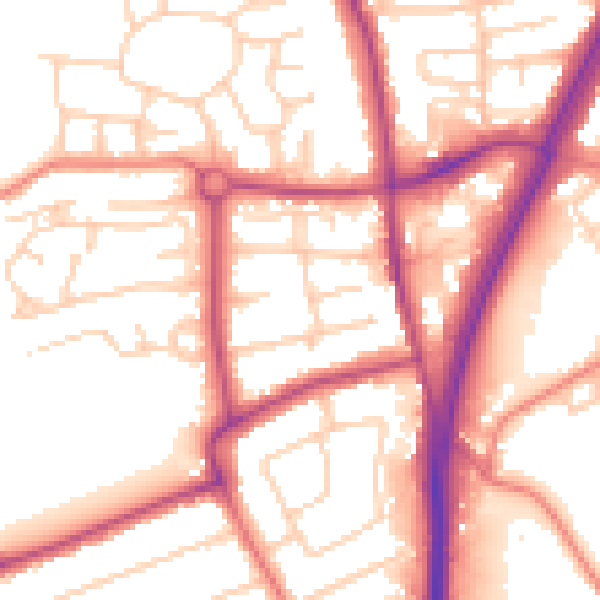 Daytime road noise heatmap for L31 7DE
