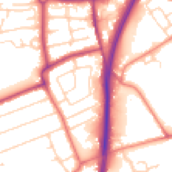 Daytime road noise heatmap for L31 7DN