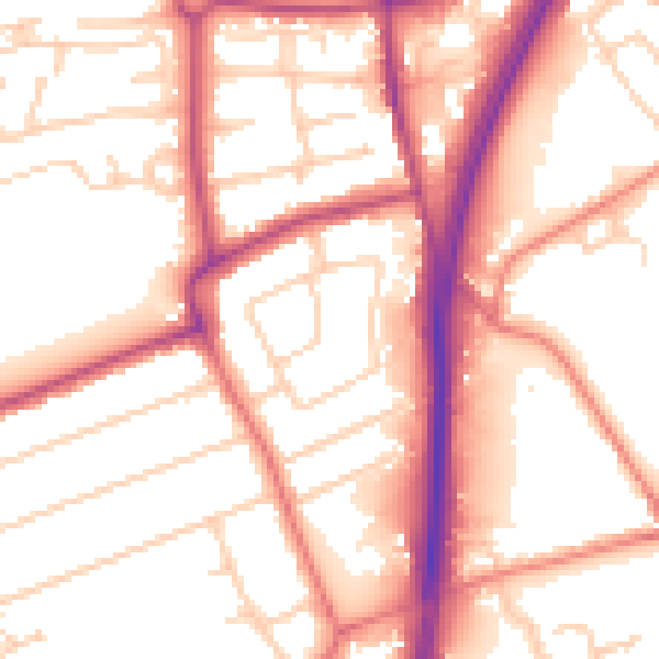 Daytime road noise heatmap for L31 7DS