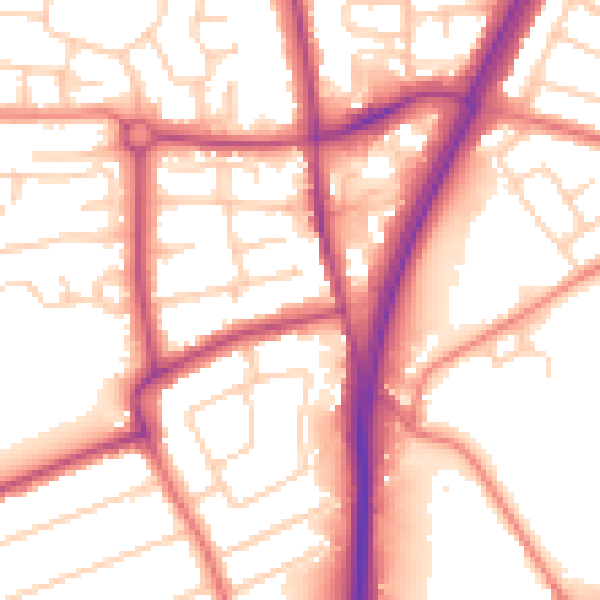 Daytime road noise heatmap for L31 7DT