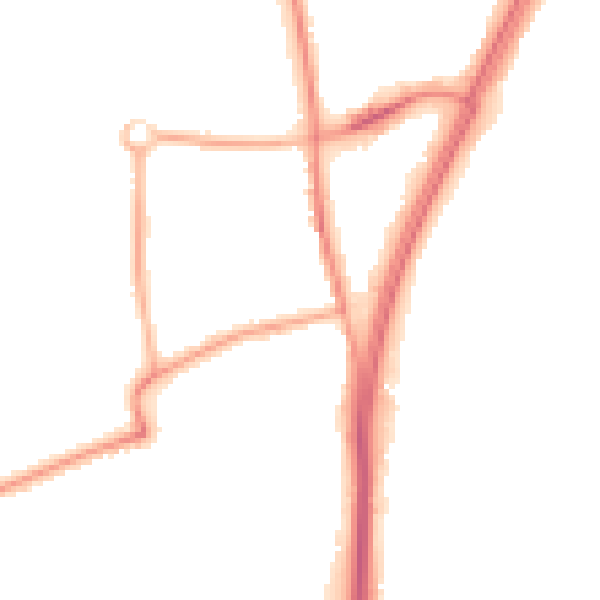 Night-time road noise heatmap for L31 7DT