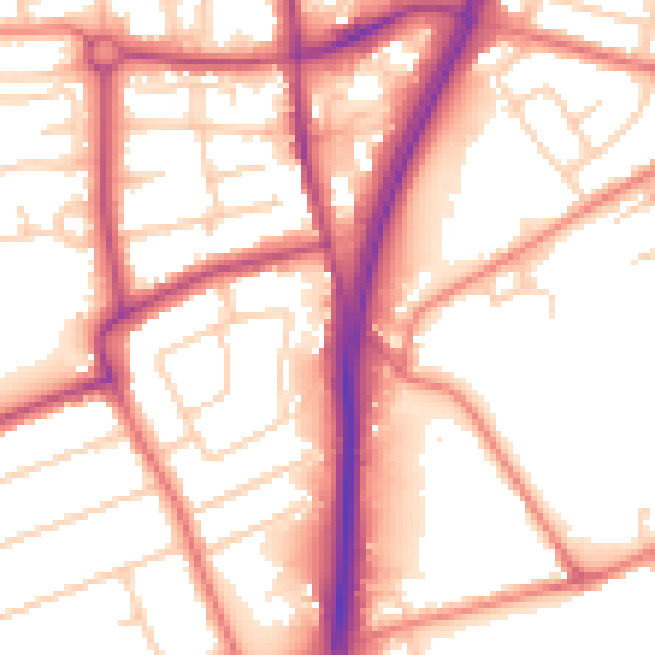 Daytime road noise heatmap for L31 7FB