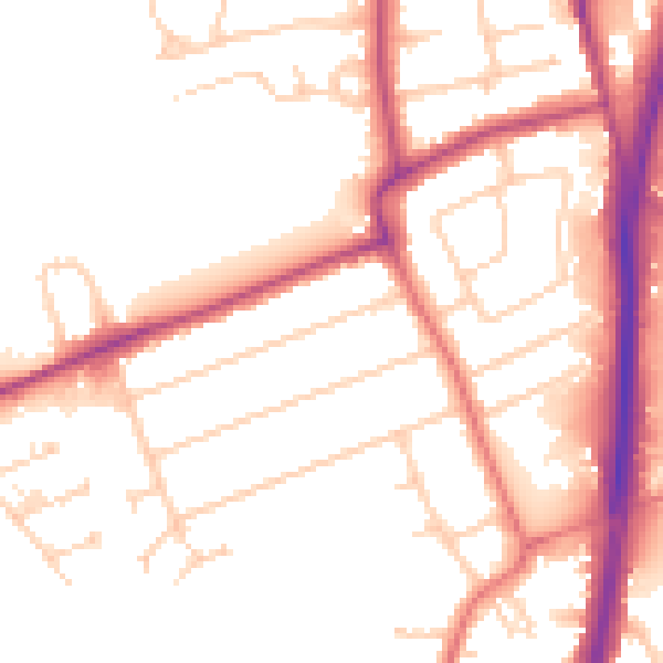 Daytime road noise heatmap for L31 8AD