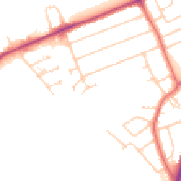 Daytime road noise heatmap for L31 8AU