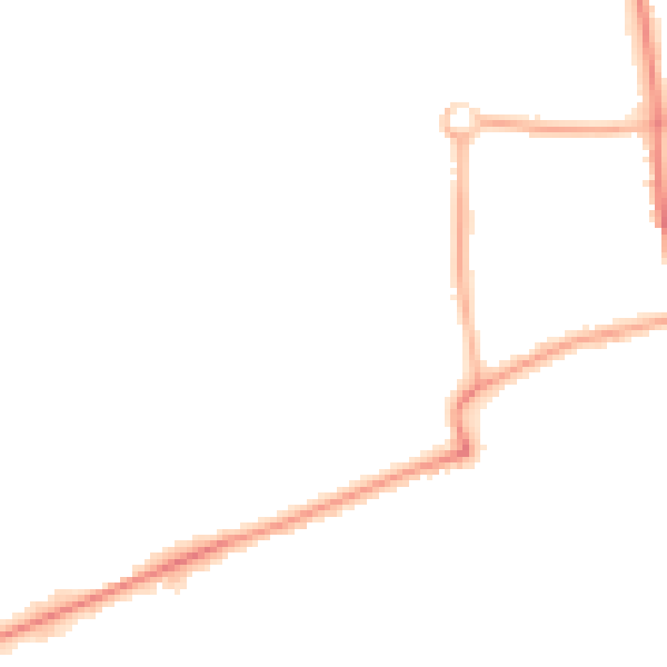 Night-time road noise heatmap for L31 8BL
