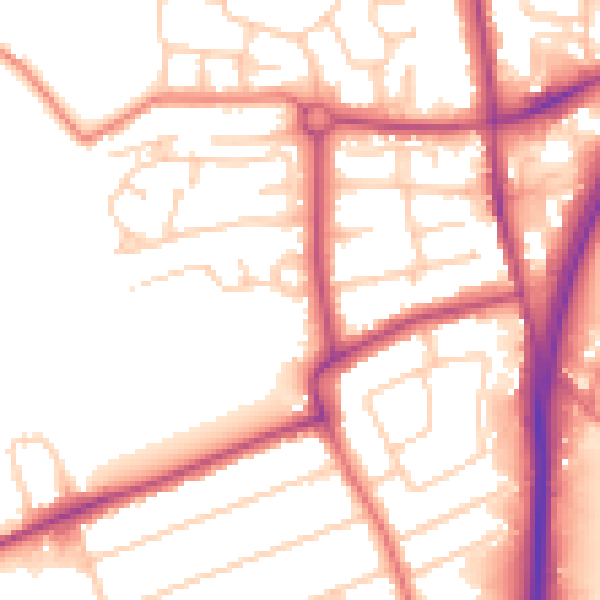 Daytime road noise heatmap for L31 8BZ