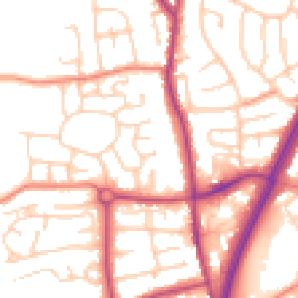Daytime road noise heatmap for L31 8ED