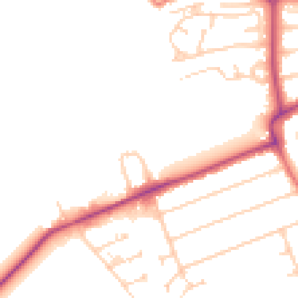 Daytime road noise heatmap for L31 8ET