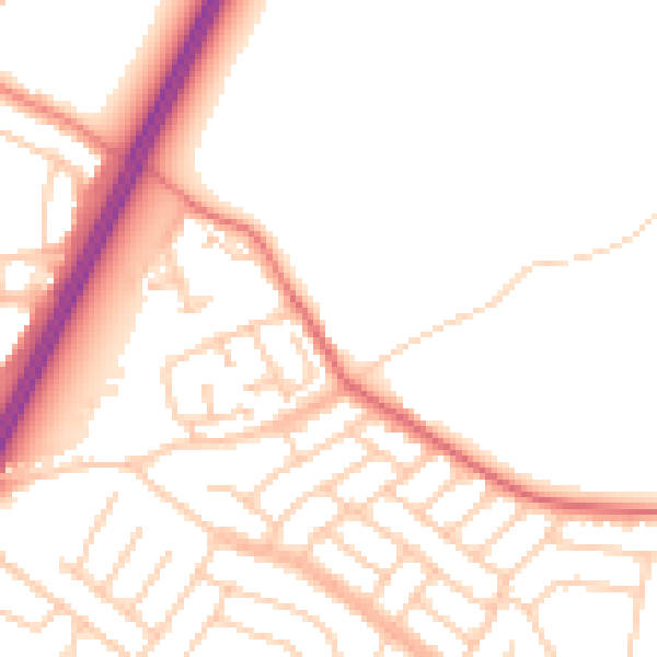 Daytime road noise heatmap for L31 9AU