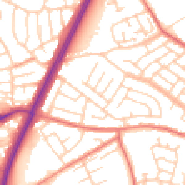 Daytime road noise heatmap for L31 9BL