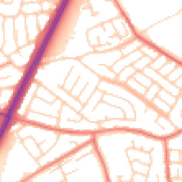 Daytime road noise heatmap for L31 9BP