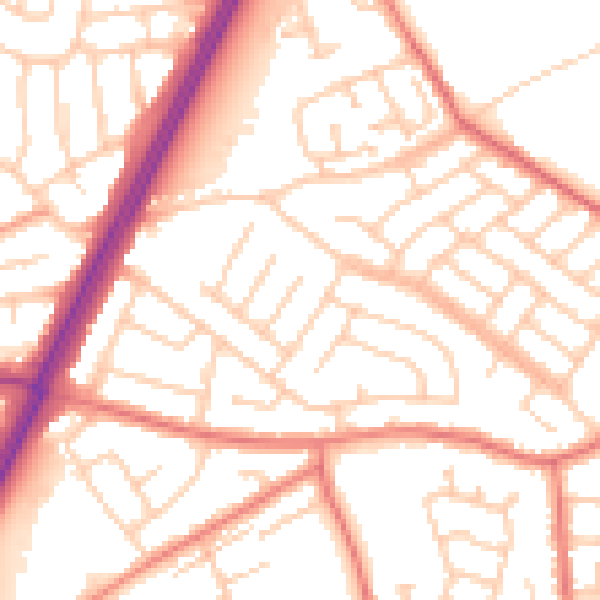 Daytime road noise heatmap for L31 9BS