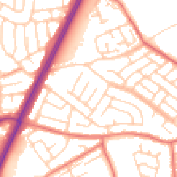 Daytime road noise heatmap for L31 9BT