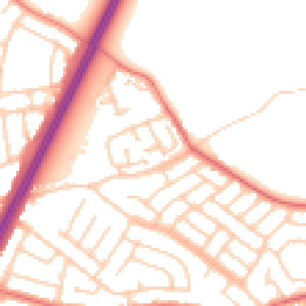 Daytime road noise heatmap for L31 9BZ