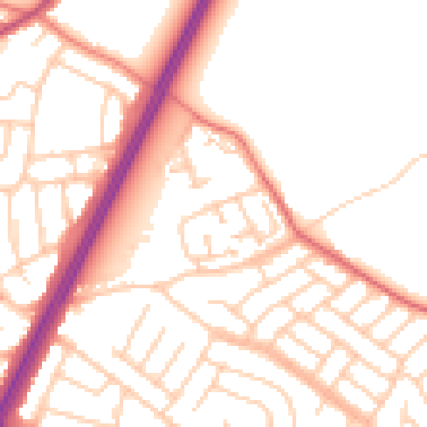 Daytime road noise heatmap for L31 9DA