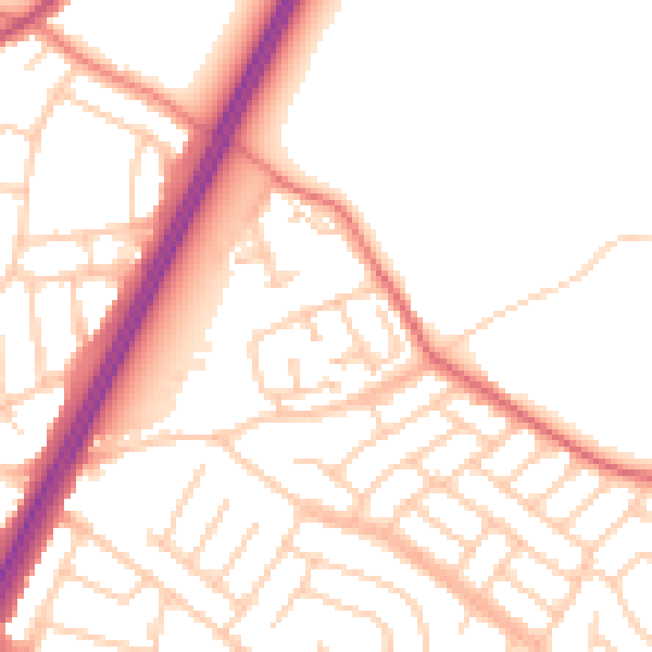 Daytime road noise heatmap for L31 9PD