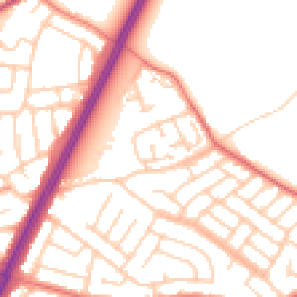 Daytime road noise heatmap for L31 9PF
